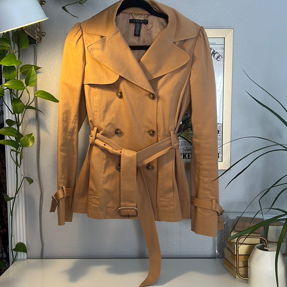Short Trench, size: 8, color: camel